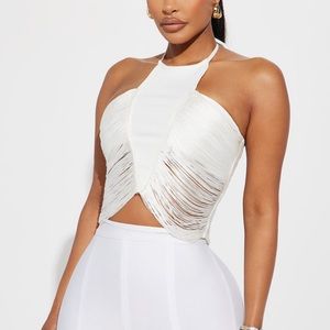 White Halter top